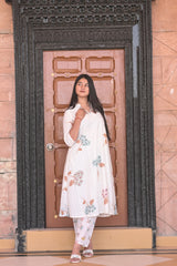 Arihantam Classic White Chicken A-Line Co-ord Set